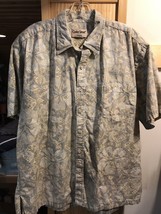 Cooke Street Honolulu Men’s XL Faded Floral SS Button Down Cotton Hawaiian Shirt - £15.42 GBP