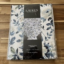 Lauren Ralph Lauren Blue Floral Oblong Tablecloth 60x84 New! - $40.84