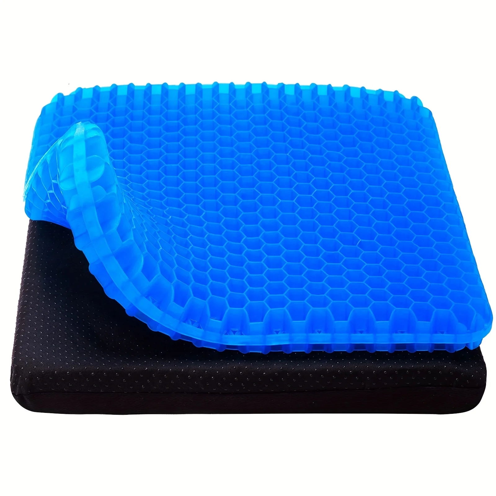 Cooling Gel Seat Cushion with Non-Slip Cover: Honeycomb Design for Maximum - £21.26 GBP