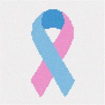 Pepita Needlepoint Canvas: Infant Loss Ribbon, 7&quot; x 7&quot; - £39.54 GBP+