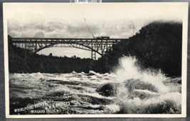 1901 Whirlpool Rapids &amp; Railroad Bridges Niagara Falls NY Postcard Flag ... - £7.54 GBP