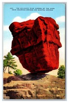 Balanced Rock Garden of the Gods Manitou Springs CO UNP Linen Postcard E19 - £1.51 GBP