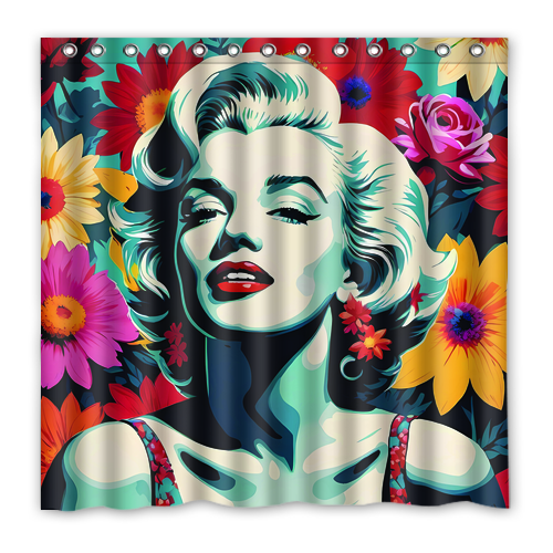 Marilyn Monroe Custom Waterproof Polyester Shower Curtain 4 Size Item image 9