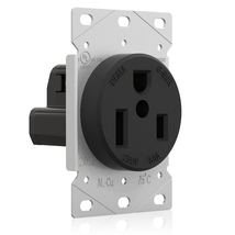 50 Amps 250V Flush Mounting Power Outlet, NEMA 6-50R Receptacle, 1 Pack - $14.77