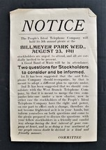 1911 Antique People&#39;s Ideal Telephone Company 5th Picnic Montour Muncy Pa Merger - £27.14 GBP