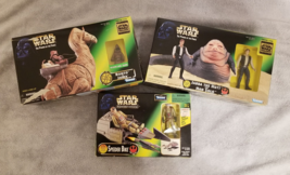 Lot of 3 Star Wars Jabba &amp; Han Solo Speeder Bike Ronto &amp; Jawa Action Figures - £79.79 GBP