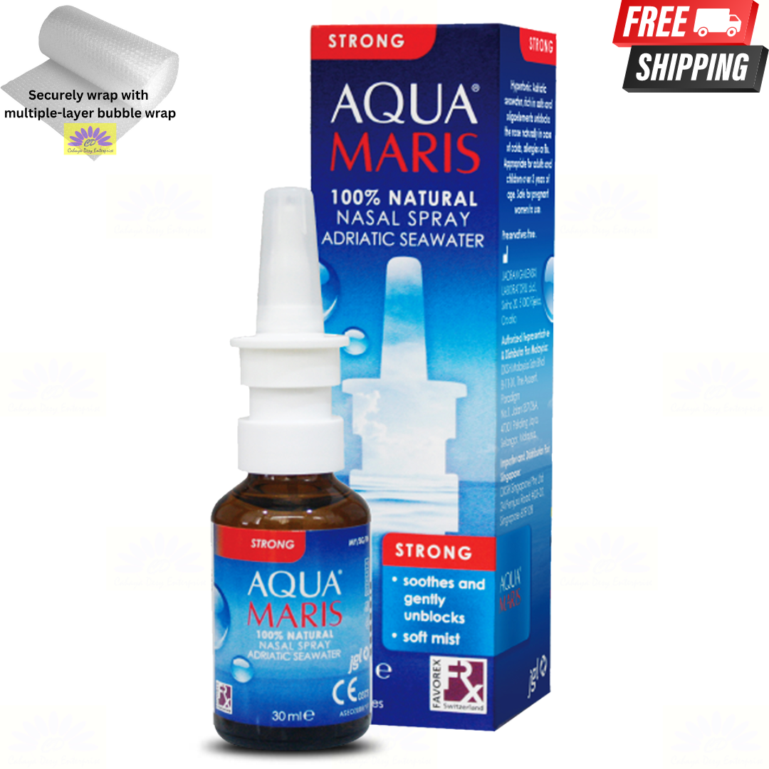 Primary image for 1 X Aqua Maris Stark 100% Natürlich Nasenspray Meerwasser 30ml für Kalt & Fl