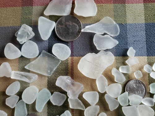 40+ Pieces ~ Genuine Lake Erie Beach Glass ~ Surf Tumbled ~ Frosted Color (128) Item image 5