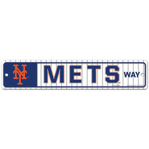 New York Mets 3.75&quot; by 19&quot;  Plastic Street Sign - MLB - £11.42 GBP