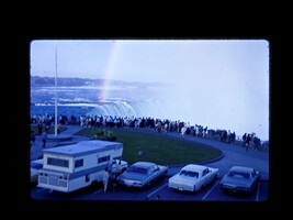 Niagara Falls 1960&#39;s Waterfall Parking Lot Old Cars Found Slide Kodachrome - $8.49