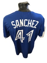 Adulte XL MLB Baseball Jersey Sga Toronto Bleu Jays #41 Aaron Sanchez - £20.66 GBP