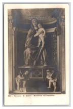 RPPC Madonna and Child Statue by Bellini Venice Venezia Italy UNP Postcard D20 - £3.36 GBP