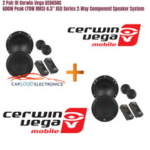 2 Pair of CERWIN VEGA XED650C 6.5-Inch 300 Watts Max 2-Way Component Speaker Set - £101.76 GBP
