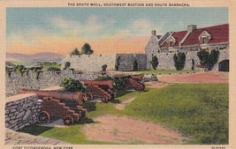 South Wall Southwest Bastion and South Barracks Fort Ticonderoga NY Postcard E02 - £3.98 GBP