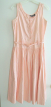 Ladies Dress Size 10 Peach Button Front Cotton Midi Dress ALL THAT JAZZ ... - $32.40