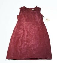 NWT Calvin Klein Plum Faux Suede Heavier Sheath Dress Size 8 - £67.58 GBP