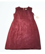 NWT Calvin Klein Plum Faux Suede Heavier Sheath Dress Size 8 - £66.33 GBP
