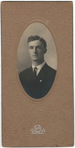 Cabinet Card Photo of Very Attractive Young Man 5&quot;x10&quot; from Helena, Montana-Oval - £17.72 GBP