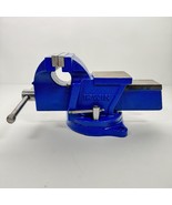 Irwin Record Vise 4&quot; Swivel W/ Anvil Blue EUC - $564.31 MXN