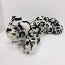 Vintage 1985 Prestige Toy Corp White &amp; Black Snow Leopard Stuffed Animal Plush - £27.12 GBP