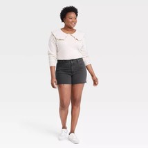 Womens 10/30&quot; High-Rise Vintage Midi Jean Shorts Black - Universal Thread - $14.54