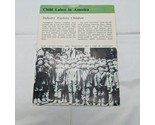 Child Labor In America Working Children 1979 Panarizon History Booklet  - £5.56 GBP