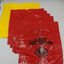 Lot Of (8) Vintage D Barr Construction Yellow and Red 16&quot;x17.5&quot; Bags - $65.44