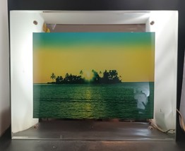 Vintage Animated Wall Art, Moving Picture With Sound: Tropical Island Sunset - $120.00