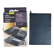 Soft Black Cowhide Leather Wallet Bifold 6-1/2 &quot;x 4&quot;1/2 NEW in Box Tchib... - $18.80