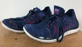 Nike Running Free 4.0 Flyknit Purple Running Athletic Shoes Sneakers Wom... - £31.96 GBP