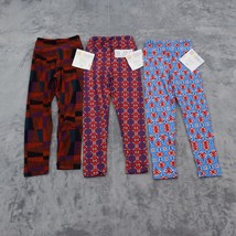 LulaRoe Pants Girls S to M 15W Multicolor Comfy Printed Set of 3 Leggings - $25.62