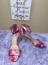 GIANNI BINI Pink Multicolor Ankle Strap Stiletto Heels Sandals Shoes Siz... - £27.09 GBP