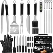 26Pcs Grill Accessories For Outdoor Grill Utensils Set Stainless Steel Bbq Tools - £63.34 GBP