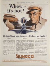 1925 Print Ad Sunoco Distilled Oil Large Cars Run Cooler Chat-R-Free Sun Oil - £16.19 GBP