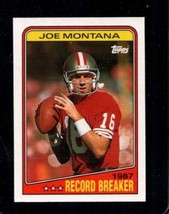 1988 Topps #4 Joe Montana Nmmt 49ERS Rb Hof - £6.98 GBP