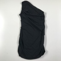 Worth New York Mini Dress Womens 4 Black Stretch Asymmetric Ruffled - $24.74