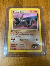 Brock&#39;s Onix Gym Challenge 69/132 Pokemon 1st Edition Card Common - £10.97 GBP