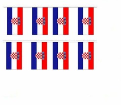 AES 12&quot;x18&quot; Croatia Croatian Rough Tex Knitted Bunting Flags Banner (8 Flags) - $14.44