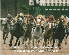1997 - SILVER CHARM taking the lead in the Kentucky Derby - Close Up - 1... - £15.81 GBP