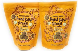 2 Packs Trader Joe&#39;s Peanut Butter Caramel Coated Popcorn 6 oz Each Pack - $16.82
