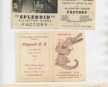 4 Cuba Alligator Goods Factory Advertising Cards 1950&#39;s Sam&#39;s Splendid A... - £37.29 GBP