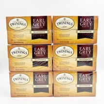 6 Pack Twinings EARL GREY Black Tea 20 Bags Ea decaffienated BB 9/24 - £23.97 GBP