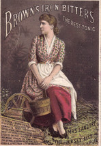 Mrs Langtry The Jersey Lily For Brown&#39;s Iron Bitters Victorian Trading Card - £4.73 GBP