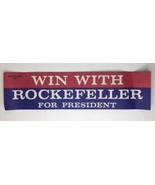 WIN WITH ROCKEFELLER FOR PRESIDENT 4x15 BUMPER STICKER 1968 - $16.00