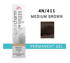 Wella Colorcharm Gel Permanent Hair Color - 411/4N  MEDIUM BROWN