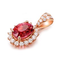 Fashion 1.81ct Oval Cut Shaped Tourmaline Gemstone Real Diamond Solid 14... - $970.19