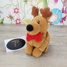 Commonwealth Reindeer Christmas Puffy Pluffy Brown Hug a Plush 7&quot; Vintage 1994 - £14.91 GBP