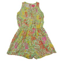 Lilly Pulitzer For Target Happy Place Challis Romper Size Small Yellow Floral - £15.72 GBP