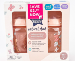 Tommee Tippee Natural Start 2 Bottles 9oz Leak Proof 0 months Up Bunny B... - $18.33
