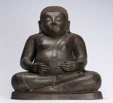 Antique Thai Style Bronze Happy, Fat, Laughing Buddha Budai Statue - 42c... - £1,282.04 GBP